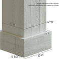 thumbnail image 5 of Ekena Millwork 6"W x 16'H Rough Cedar Endurathane Faux Wood Non-Tapered Square Column Wrap w/ Standard Capital & Base, 5 of 13