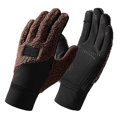 thumbnail image 1 of TIEVOSA Womens Autumn Winter Color Block Thickened Teddy Cycling Anti Touchscreen Gloves（Coffee）, 1 of 5