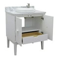 thumbnail image 5 of Bellaterra Home 31" Single vanity in White finish top with White Carrara and round sink, 5 of 9