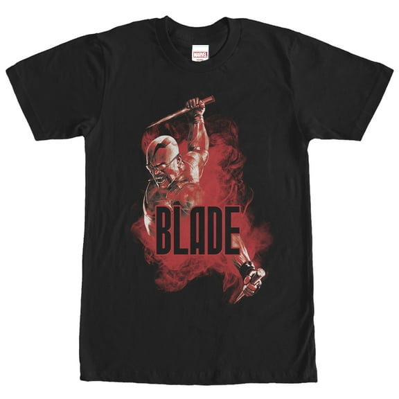 Men's Marvel Blade Smoke  Graphic Tee Black 2X Large