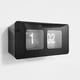 thumbnail image 2 of Reloj, reloj de escritorio, cubierta, reloj decorativo abatible para oficina, hogar, Negro, 2 of 3