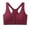 Red, variant on Zpanxa Front Zip Sports Bra Underwire Support Racerback Comfort Workout Bra for Women