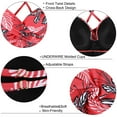 thumbnail image 6 of Mycoco Underwire Tankini Tops for Women Swimwear Supportive Swimsuits Top Criss Cross Bathing Suit Top Red Floral US16, 6 of 6