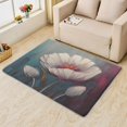 thumbnail image 2 of Poppy Flower Area Rug 6x8, Poppy Red Rugs for Bedroom Living Room, Floral Graffiti Carpet, Machine Washable Rug, Non Slip Soft Low Pile Rugs Large Area Rug Home Decor, 2 of 7