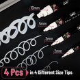 Mr. Pen White Chalk Markers, 4 pcs, Assorted Size, Chalk Marker, Chalk