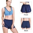 thumbnail image 3 of CAMEL CROWN Womens 2 in 1 Running Shorts Active Quick Dry Dolphin Running Shorts for Workout Training, 3 of 5