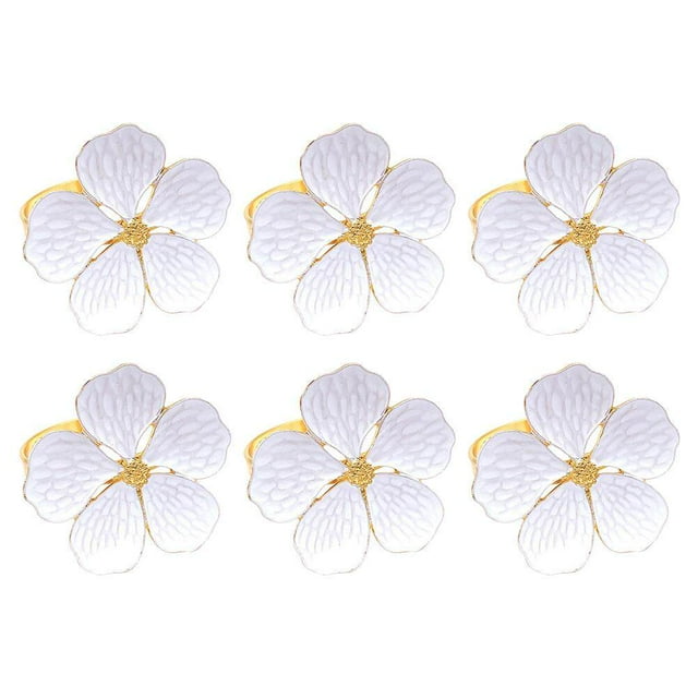 Servilleteros de flores, simples y delicados, servilleteros de flores doradas, hebillas para servilletas, juego de servilleteros para hoteles, restaurantes, bares, cafeterías,