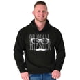 thumbnail image 5 of Original Hipster Mustache Blerd Hoodie Hooded Sweatshirt Men Brisco Brands S, 5 of 6