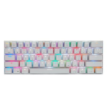 CK62 BT3.0 Wired RGB Mechanical Keyboard for Tablet Laptop Smartphone White&Red