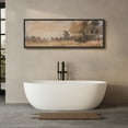 thumbnail image 5 of Large Framed Canvas Print Warm Neutral Toned Countryside Scene Wall Art Decorative Ready to Hang Painting for Living room Bedroom - 60"x20" Black Frame, 5 of 9