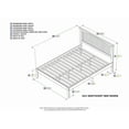 thumbnail image 6 of AFI Nantucket Queen Solid Wood Platform Bed, Grey, 6 of 7