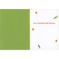 thumbnail image 2 of RSVP Orange Foil Lettering, Candy Corn, Pumpkin, Ghost and Spider Webs on Black Halloween Card, 2 of 2