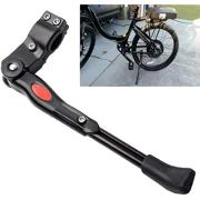 iSKYS Bicycle Adjustable Aluminium Alloy Bike Bicycle Kickstand Side Kickstand Fit for 20" 24" 26"- Black