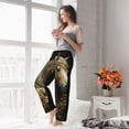 thumbnail image 5 of Easygdp Palatial Gold Pattern Horse Women's Drawstring Pajama Pants | Lounge Joggers Sweatpants | Comfy Sleepwear | Yoga Pants-X-Large, 5 of 6