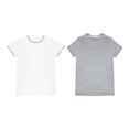 thumbnail image 1 of Playera George Talla EG 2 Pack de Manga Corta Básica Gris Jaspe y Blanco, 1 of 4