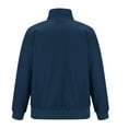 thumbnail image 4 of Fashion Plus Size Coats for Mens Fall Multiple Pockets Button Zipper Windbreaker Solid Long Sleeves No Hat Casual Loose Coat, 4 of 5