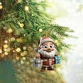thumbnail image 5 of Cheapark Christmas Acrylic Santa Tree Pendants - Flat Ornaments for Tree, Festive Decor for Xmas Home & Holiday Scene, 5 of 6