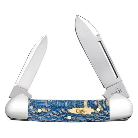 XX Pocket Knife BABY BUTTERBEAN - SMOOTH BLUE SYCAMORE WOOD Item #63733-72132 SS - Length Closed: 2 3/4Inches