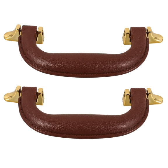 Toyvian 2-Pack Coffee Color Plastic Replacement Handles for Suitcases and Luggage, Simple Style Baggage Handles