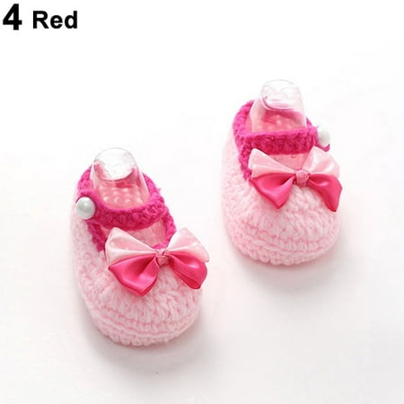 

Fashion Cute Girls Infant Toddler Knitted Crochet Cotton Sock Lovely Baby Shoes