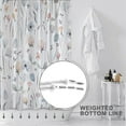 thumbnail image 4 of Floral Shower Curtain for Bathroom,Blue and Pink Flowers Shower Curtains Set with 12 Hooks,Modern Minimalism Waterproof Fabric Bath Curtain,72x72in, 4 of 6