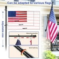 thumbnail image 4 of AEASKIEY Black Flagpole Tangle Free for Outside, Heavy Duty without Bracket for Outdoor, Car, 7ft, 4 of 6