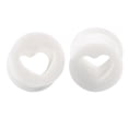 thumbnail image 1 of 2Pcs Silicona Medidores De Oído Doble Túneles Ensanchadores 8 Mm Blanco Sunnimix Tapones de silicona para los oídos, 1 of 1