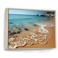 thumbnail image 2 of Designart "Beachside Silhouettes On Stunning Shore I" Coastal Floater Framed Canvas Art Print, 2 of 5