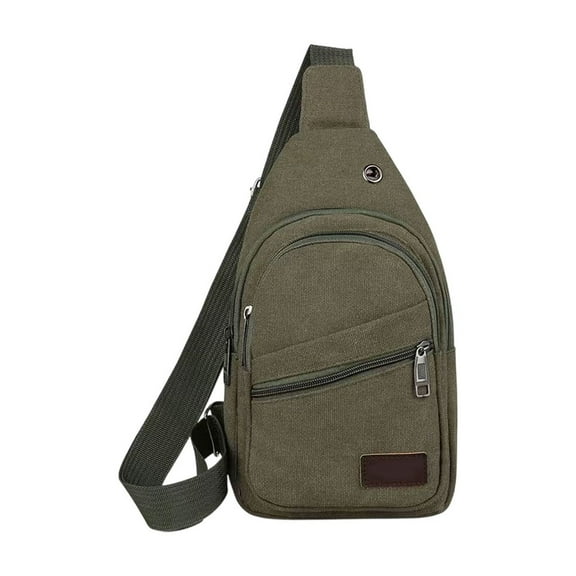 Qholemyo Casual Men's Large Capacity Canvas Crossbody Bag - Sports Fashion Shoulder Bag, Daily & Travel Essentials