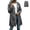 Gray, variant on Rain Jackets for Women Longline Lightweight Packable Waterproof Hood Converts To Stuff Sack Outdoor Hiking Travel Gray L