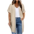 thumbnail image 1 of SHTXOZHI Cardigans pour Femmes à Manches Courtes, Cardigan Ouvert à l'Avant, Veste Décontractée avec Poches, 1 of 7