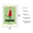 thumbnail image 2 of For Your Thirst (Per la Vostra Sete) - Campari Soda - Vintage Advertising Poster by Franz Marangolo c.1950 - Fine Art Matte Paper Print (Unframed) 30x44in, 2 of 4