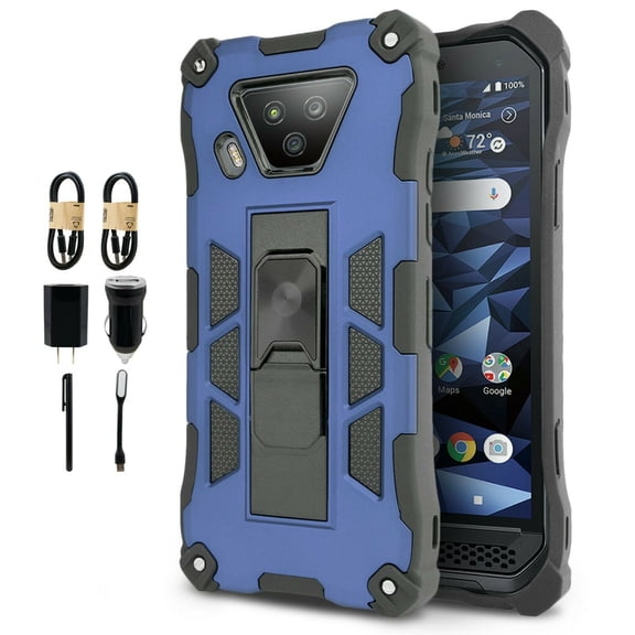 Value Pack Cables   for Kyocera DuraForce Ultra 5G UW E7110 Verizon Magnetic Phone Case Corner Guard Kickstand Hybrid Slim Bumper Shock Cover with Tempered Glass