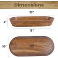 thumbnail image 2 of Wooden Dough Bowl - Natural Acacia Wood Rustic Dough Bowl - Handmade Decorative Bowls for Home Decor, Bathroom, Kitchen Counter, & More - Large Dough Bowl for Decor, Cosmetics, Keys, & More, 2 of 9