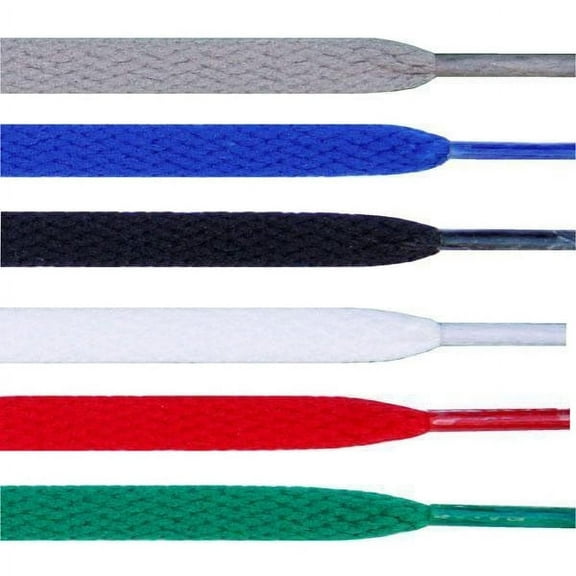 8 Pairs 5/16" Flat Athletic Shoelaces for Sport Shoes (Mix Multicolor)