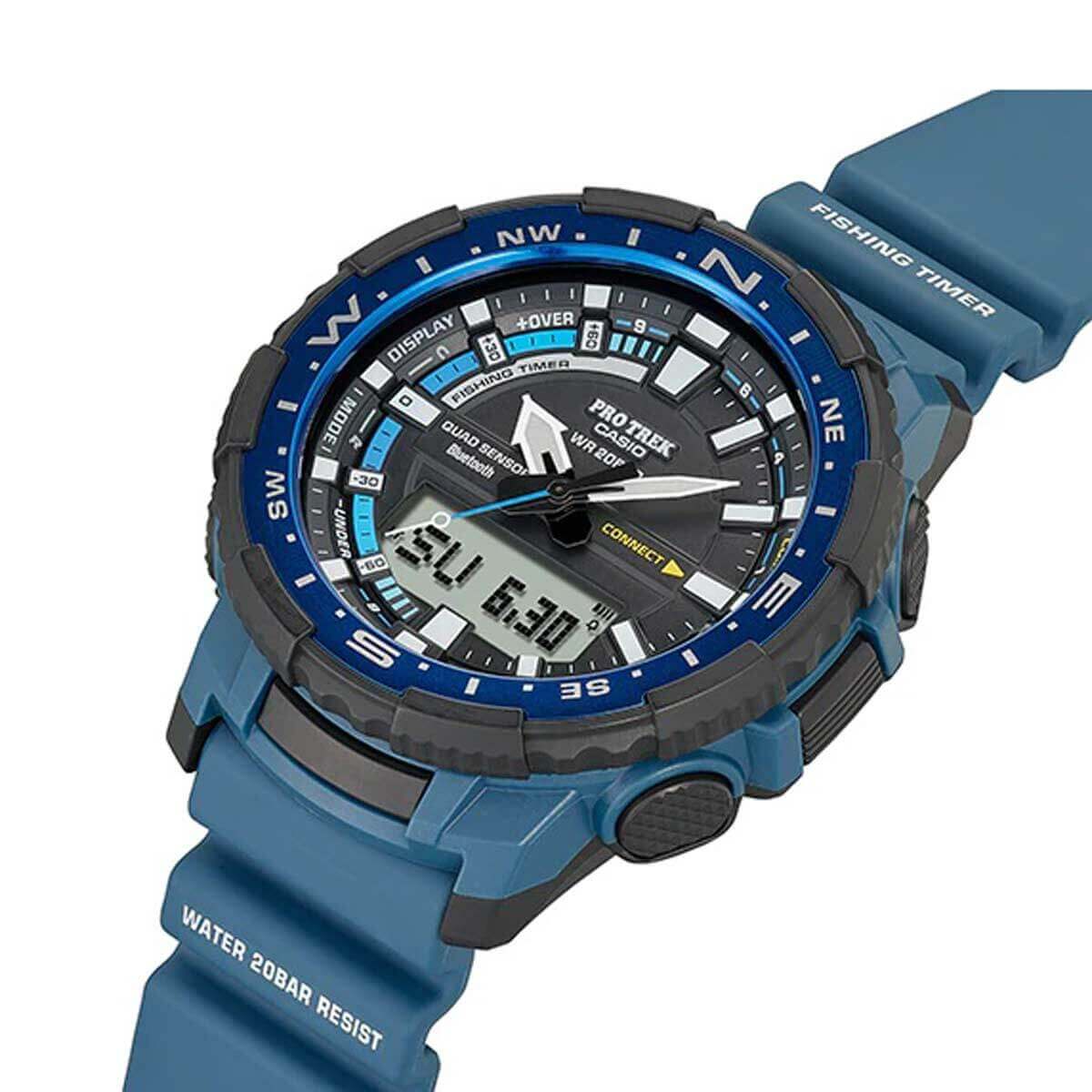 Casio PRTB70-2 Men's Pro Trek Blue Resin Strap Ana-Digi Watch - image 2 of 3