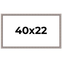 40x22 Frame Grey Real Wood Picture Frame Width 1.25 inches | Interior Frame Depth 0.5 inches | Hans