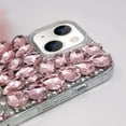 thumbnail image 2 of Compatible with iPhone 14 Bling Case Luxury 3D Sparkle Diamond Crystal Rhinestones for Women Girls Glitter Case with Cute Furry Plush Ball Pendant Soft TPU Bumper Shiny Gemstone Cover, 2 of 14