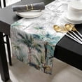 thumbnail image 3 of Summer Palm Trees Cotton Linen Table Runner 18 x 72 inch Botanical Tropical Leaves Non-slip Rectangular Dining Table Decor for Wedding Party Holiday Dinner, 3 of 8