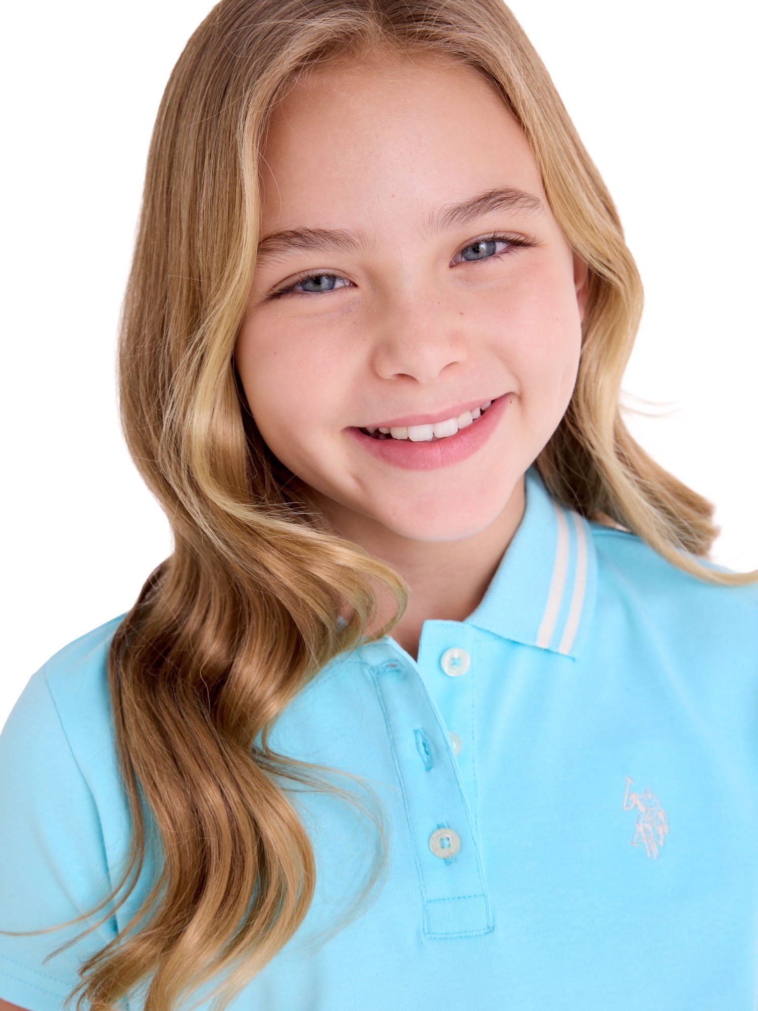 U.S. Polo Assn. Girls Short Sleeve Polo Shirt, Sizes 4-18