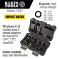 thumbnail image 2 of Juego de enchufes Impact Klein Tools 66070 con 7 enchufes y adaptadores, 2 of 9
