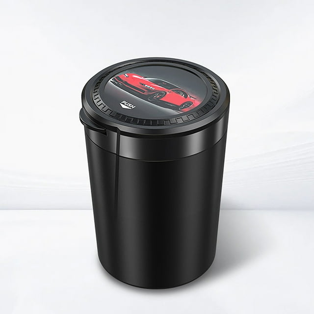Boovnll Car Accessories for Women, Car Ashtray Metal Inner Compartment Smokings in The Car Does Not Drop Ash Artifact Multi-Function One-Button Open Lid Car Ashtray, Car Accessories