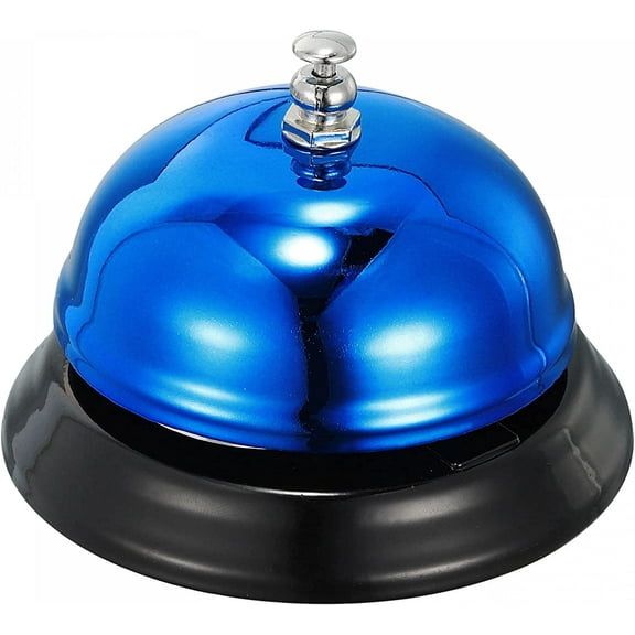 Desk Bell, 85mm(3.35") Dinner Bell for Restaurants, Service, Blue