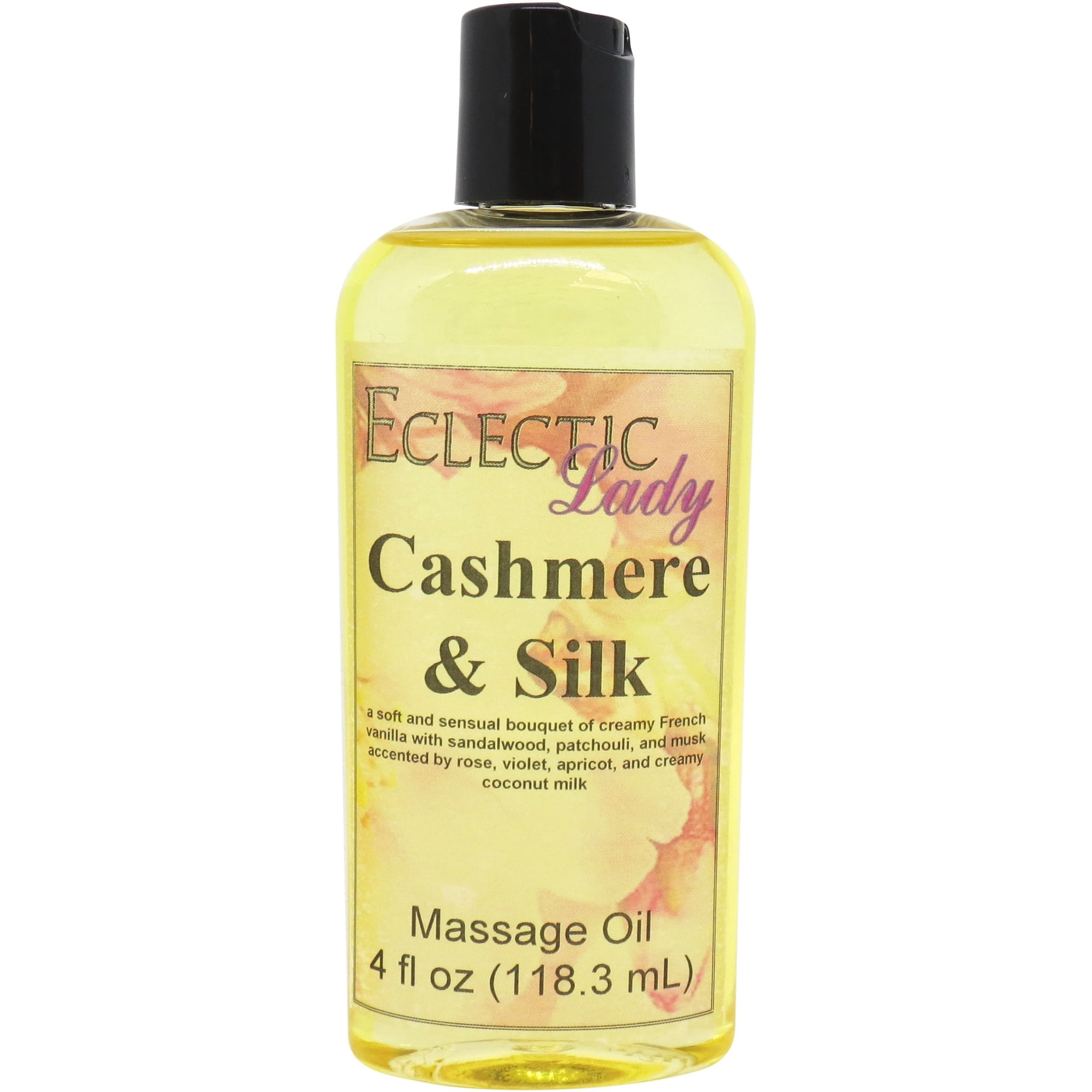Cashmere and Silk Massage Oil by Eclectic Lady, 4 oz, Sweet Almond Oil and Jojoba Oil