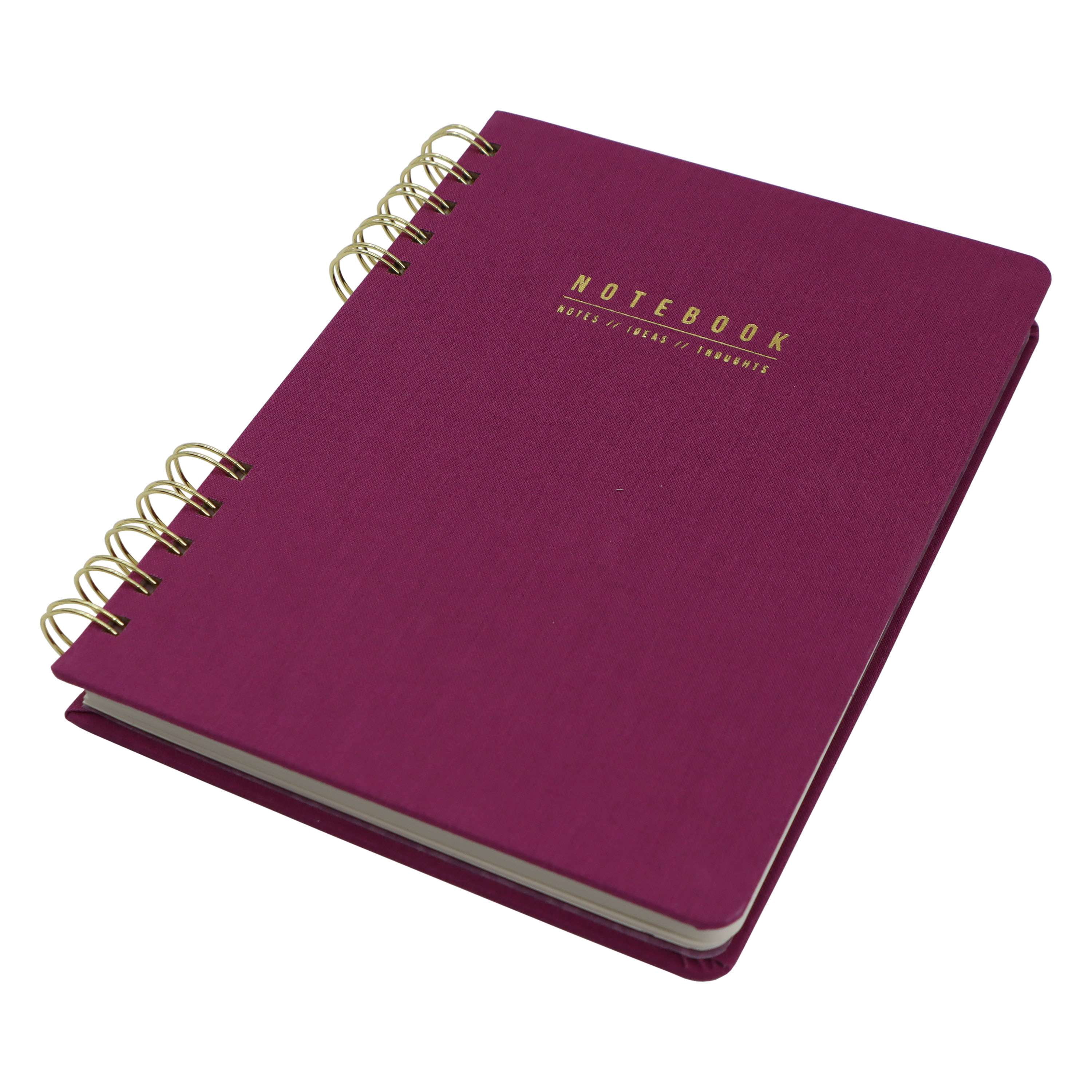 Pen+Gear Brand Purple Linen Spiral Journal,96 Ruled Sheets