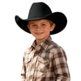 thumbnail image 2 of Uobin Western Cowboy Hat for Kids Boys Girls Toddler Youth Wide Brim Rodeo Party Beach Summer Outdoor Daily Wear Fun Play, 2 of 4