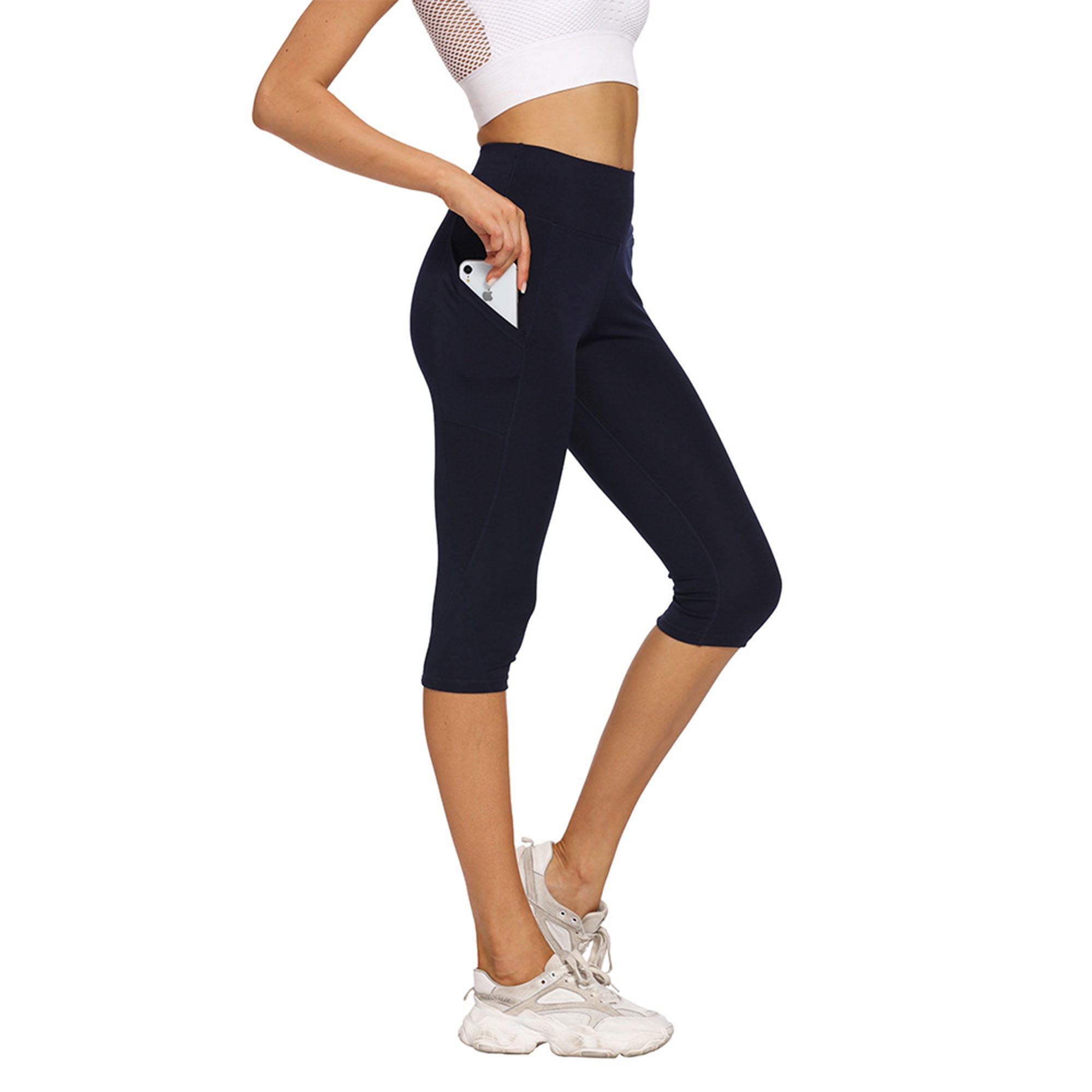 Women's High Waist Running Gym Shorts 