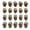 20PCS, variant on comerut 20Pcs Skull Ornament Exquisite Realistic Synthetic Resin Mini Skull Figurines for Photo Props Halloween Decorations