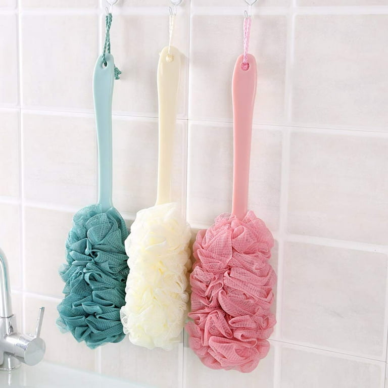 Lufa Back Scrubber for Shower, Anti-Slip Long Handle Bath Sponge