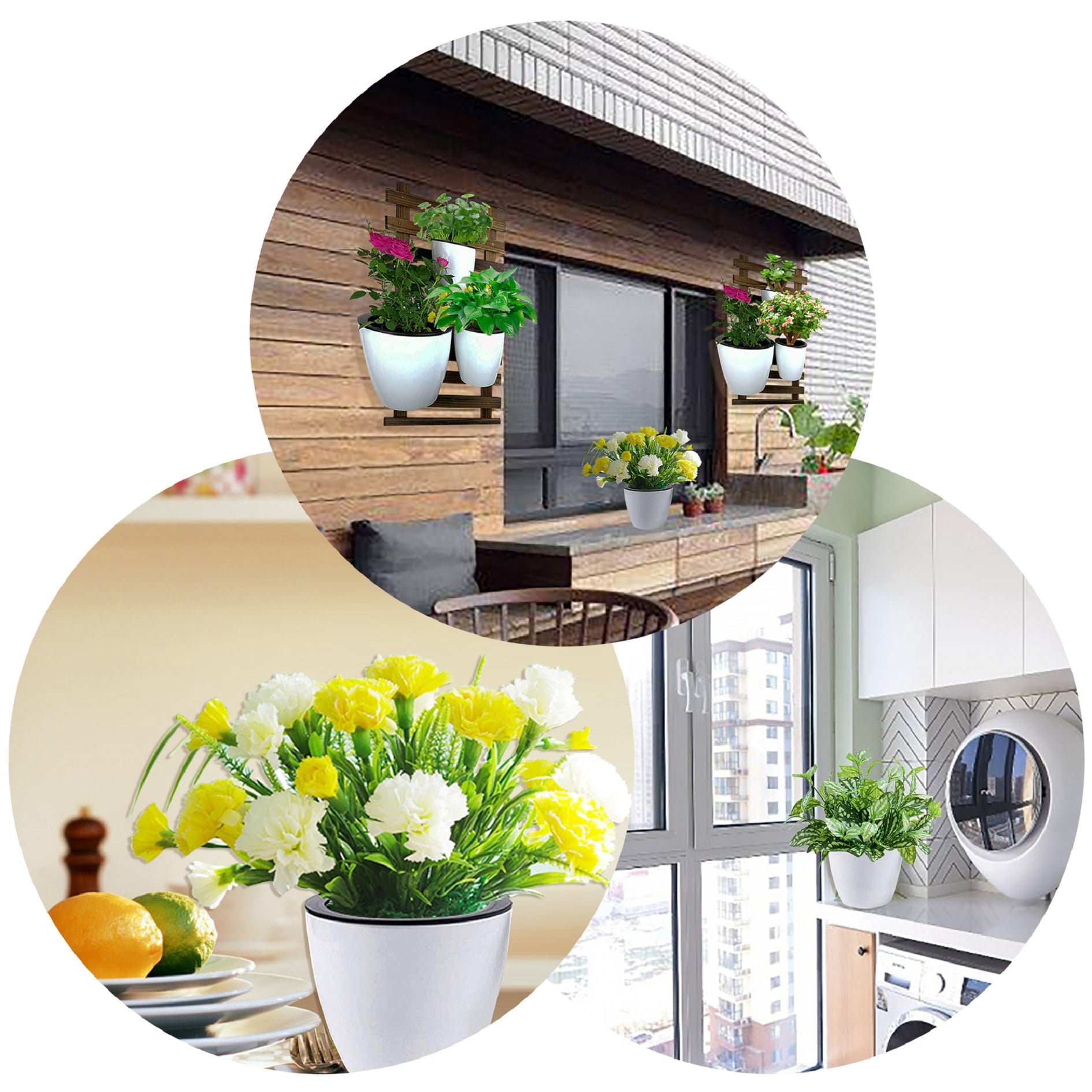 ALL-CARB Self-watering Flower Pots Plant Pot Self Watering Hanging Basket Hanging Planter